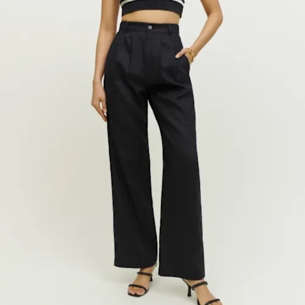 Reformation Vesta Pant Black - Size 8